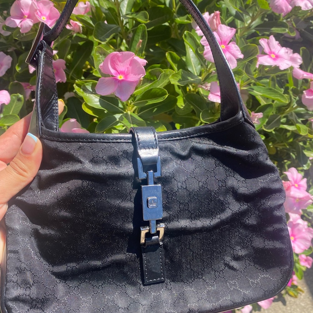 AUTHENTIC GUCCI MONOGRAM SMALL JACKIE HANDBAG SERIAL NUMBER INCLUDED